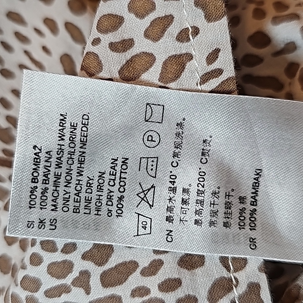 H&M LEOPARD PRINT SHORT SLEEVE TIERED PULLOVER TOP BLOUSE - Picture 12 of 13
